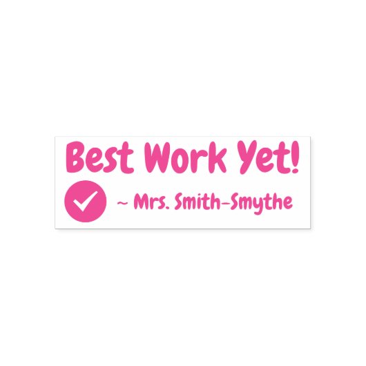 "Beste werk nog!" Tutor Feedback Rubber Stempel (Design)