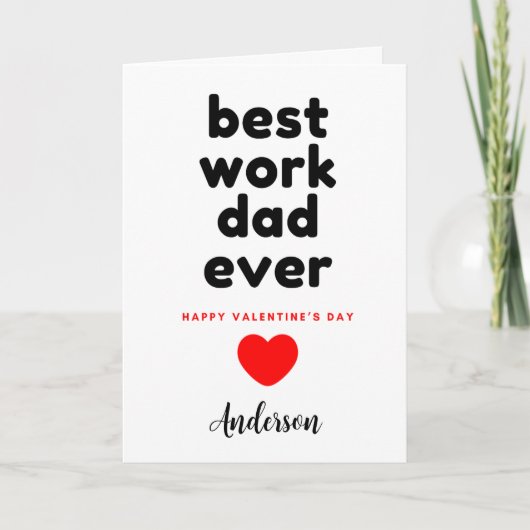 Beste werk papa Valentijnsdag Kaart (Voorkant)