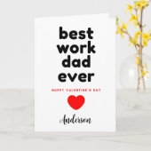 Beste werk papa Valentijnsdag Kaart (Gele Bloem)