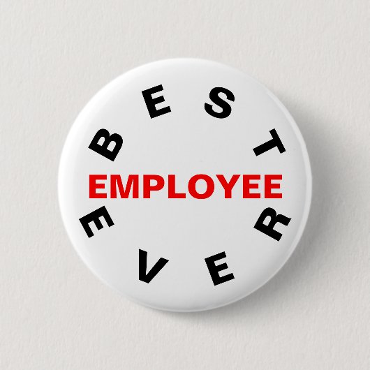 Beste werknemer ooit ronde button 5,7 cm (Voorkant)