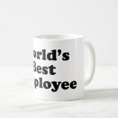 Beste werknemer ter wereld koffiemok (Voorkant rechts)