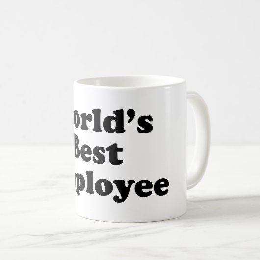 Beste werknemer ter wereld koffiemok (Voorkant rechts)