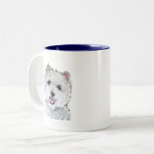 Beste Westie! Tweekleurige Koffiemok (Voorkant links)