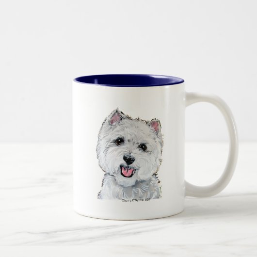 Beste Westie! Tweekleurige Koffiemok (Rechts)