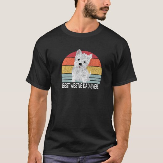 Beste Westie vader ooit West Highland Terrier Dist T-shirt (Voorkant)