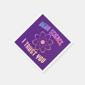 Beste wetenschap, ik vertrouw je, grappige wetensc servet (Hoek)