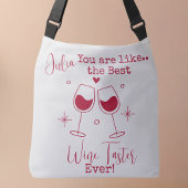 Beste wijnproever, smakende schouder, crossbody Ta Crossbody Tas