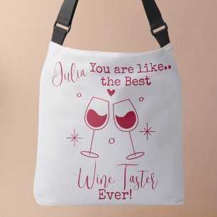 Beste wijnproever, smakende schouder, crossbody Ta Tas