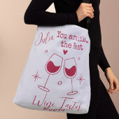 Beste wijnproever, smakende schouder, crossbody Ta Tas