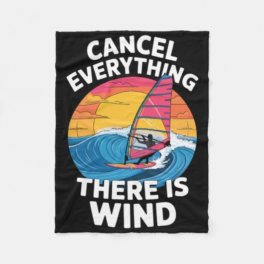 Beste windsurfing kunst voor mannen vrouwen windsu fleece deken (Voorkant)