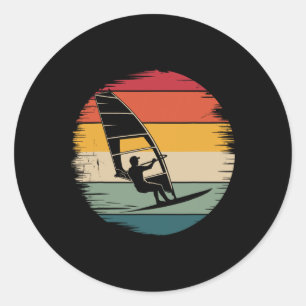 Beste windsurfing kunst voor mannen vrouwen windsu ronde sticker