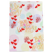 Beste Wishes Wrapping Paper - Hearts & Pastels Gif Medium Cadeauzakje (Achterkant)