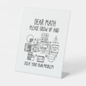 Beste Wiskunde, alsjeblieft opgroeien Reclamebord Met Voetstuk (Voorkant)