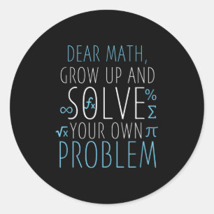 Beste Wiskunde Grappige Wiskunde Quote Meisjes Jon Ronde Sticker