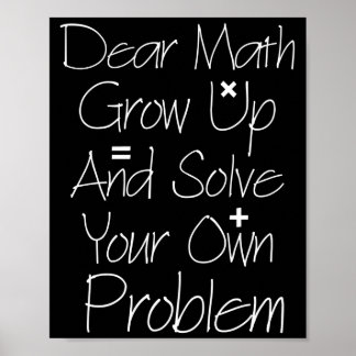 Beste Wiskunde groeit op en lost uw eigen probleem Poster