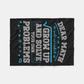 Beste Wiskunde groeit op en lost uw eigen probleme Fleece Deken (Voorkant (Horizontaal))