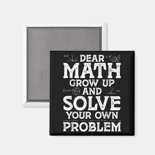 Beste Wiskunde groeit op en lost uw eigen probleme Magneet (Voorkant / Achterkant)