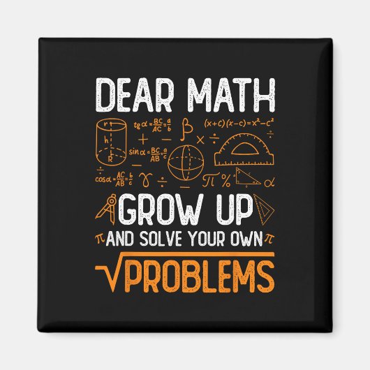 Beste Wiskunde groeit op en lost uw eigen probleme Magneet (Voorkant)