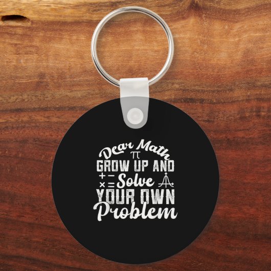 Beste Wiskunde groeit op en lost uw eigen Wiskunde Sleutelhanger (Voorkant)