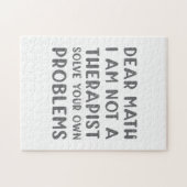 Beste Wiskunde, ik ben geen Therapist die je eigen Legpuzzel (Horizontaal)