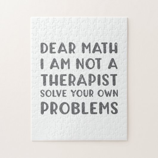 Beste Wiskunde, ik ben geen Therapist die je eigen Legpuzzel (Verticaal)