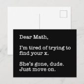 Beste Wiskunde, ik ben geneigd om je X te zoeken Briefkaart (Voorkant / Achterkant)