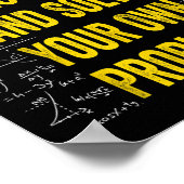 Beste Wiskunde Los je eigen probleem op Grappige W Poster (Hoek)