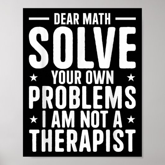 Beste Wiskunde lost uw eigen problemen op, ik ben  Poster (Voorkant)