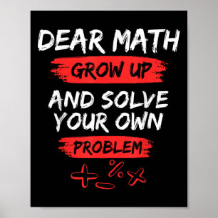 Beste Wiskunde Quote Grappig voor docent en studen Poster