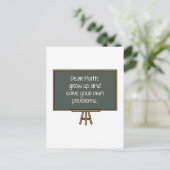 Beste Wiskunde, volwassen worden en je eigen probl Briefkaart (Staand voorkant)