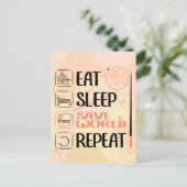 Beste wiskundeleraar redt de wereld. Bedankcadeau Briefkaart (Staand voorkant)