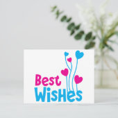 BESTE WISSEN met liefdeshartballonnen Briefkaart (Staand voorkant)