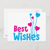 BESTE WISSEN met liefdeshartballonnen Briefkaart (Voorkant / Achterkant)