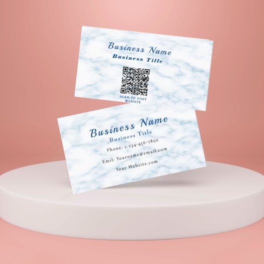 Beste Witte Marmeren QR-code Visitekaartje