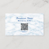 Beste Witte Marmeren QR-code Visitekaartje (Achterkant)