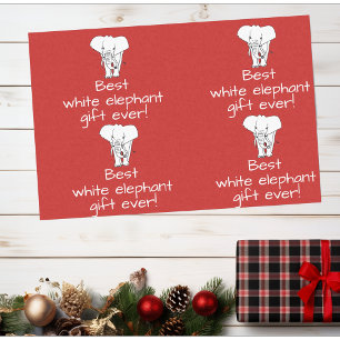 Beste Witte Olifant Cadeau Uitwisseling Feest Tissuepapier