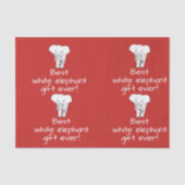Beste Witte Olifant Cadeau Uitwisseling Feest Tissuepapier (Voorkant)