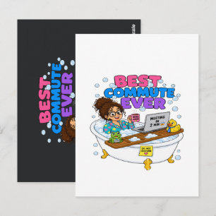 Beste woon-werkverkeer ooit Grappig 'Werken vanuit Briefkaart