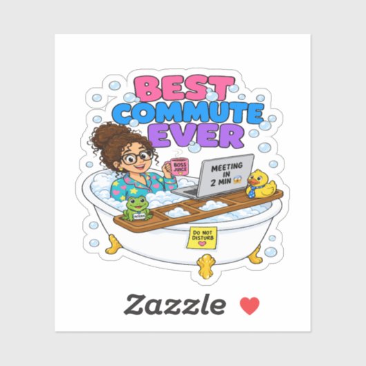 Beste woon-werkverkeer ooit Grappig 'Werken vanuit Sticker (Vel)