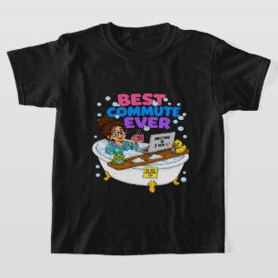 Beste woon-werkverkeer ooit Grappig 'Werken vanuit T-shirt