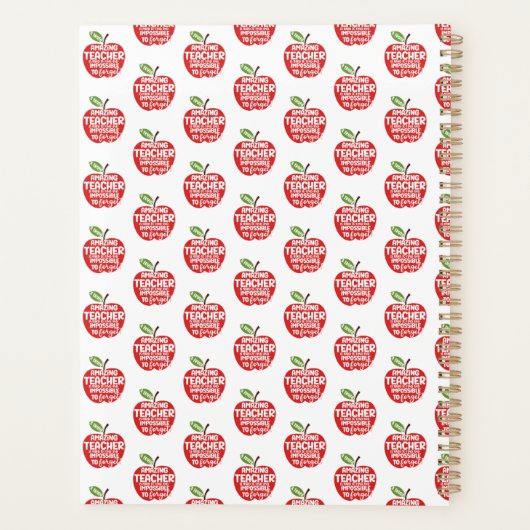 beste woordwolk van leerkracht Red Apple bedankt Planner (Achterkant)