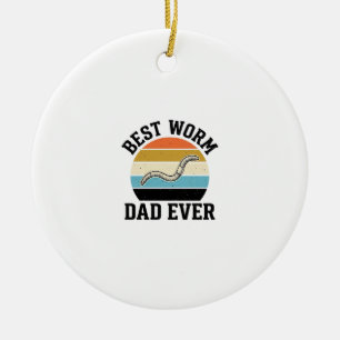 Beste Worm Papa Ooit Vintage Worm Shirt Ontwerp_1 Keramisch Ornament