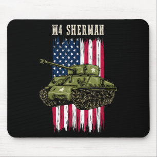 Beste WW2 Tank M4 Sherman Een WWII Army Tank voor Muismat