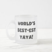 Beste Yaya-cadeaus van de zwarte wereld Matglas Koffiemok (Links)