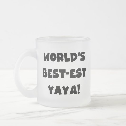 Beste Yaya-cadeaus van de zwarte wereld Matglas Koffiemok (Links)