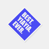 Beste YiaYia Ooit Griekse Grootmoeder Party Servet (Hoek)