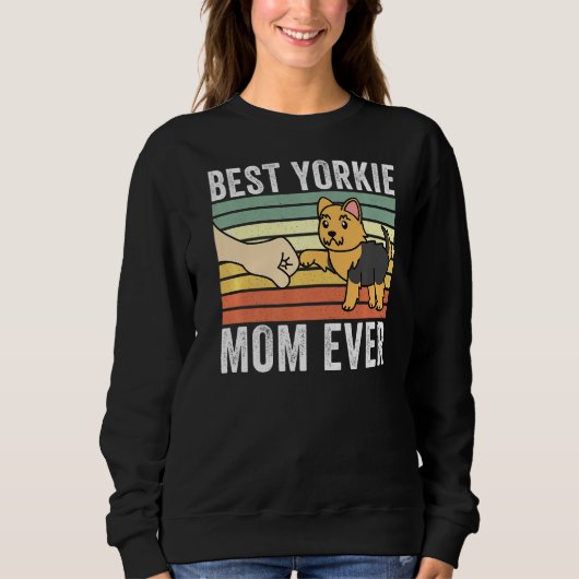 Beste Yorkshire Terrier Moeder Ooit Retro Dog Trui (Voorkant)
