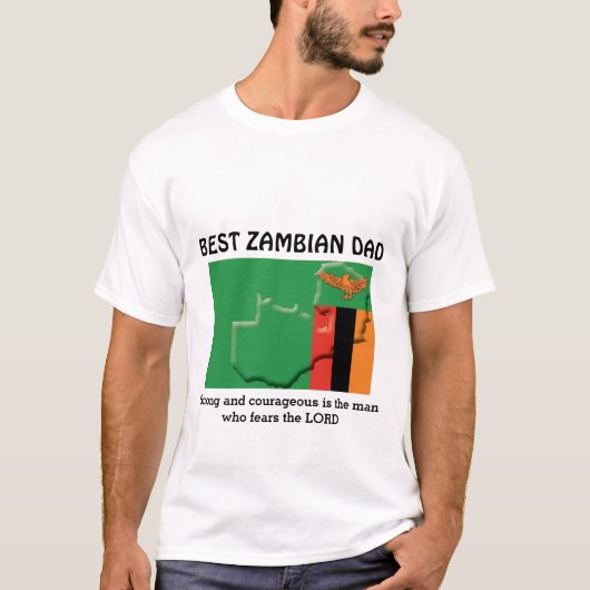 BESTE ZAMBIAN DAD Sterk moedig, persoonlijk T-shirt (Voorkant)