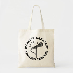 Beste zangleraar ter wereld, grappige zanger tote bag