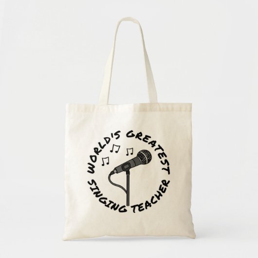 Beste zangleraar ter wereld, grappige zanger tote bag (Voorkant)